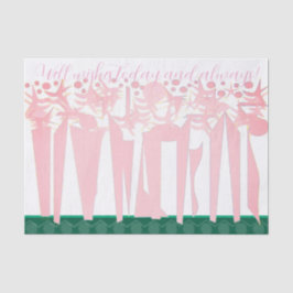 Seda ART DECO Llave de papel de envolvimiento de hojas 