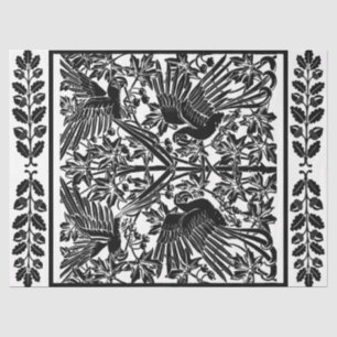 Seda Art Nouveau Dibuja Papel de tono de descomposición