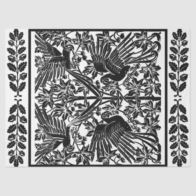 Seda Art Nouveau Dibuja Papel de tono de descomposición (Anverso)