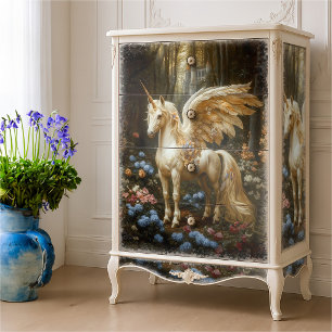 Seda Arte de manualidades en papel floral de unicornio