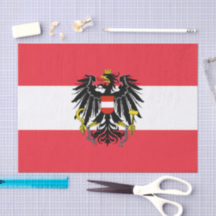 Seda Austria, Emblema, papel tisú de la bandera austria