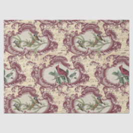 Seda Aves antiguas y papel de desconchado de música de 