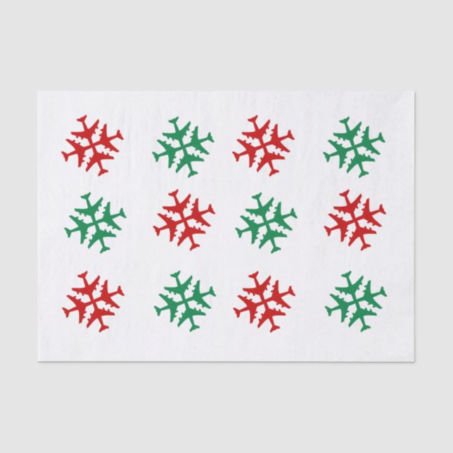 Seda Aviones de nieve de papel de tejidos (Anverso)