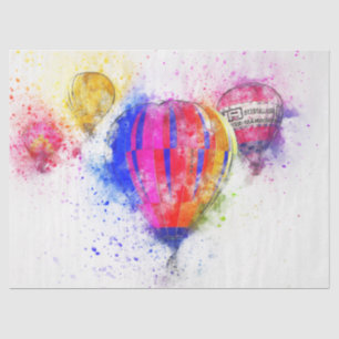 Seda Balones de aire caliente Papel del tejido de la de