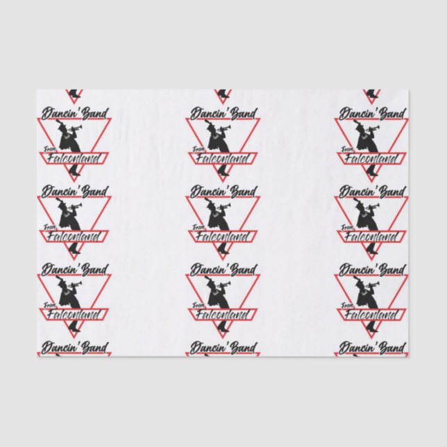 Seda Banda Dancin' De Papel De Tejido Falconland (Anverso)