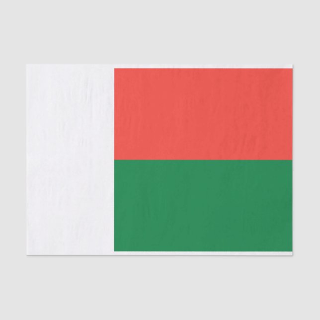 Seda Bandera de papel de tejidos de Madagascar (Anverso)