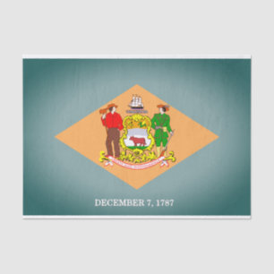 Seda Bandera del Estado del papel de tejidos Delaware