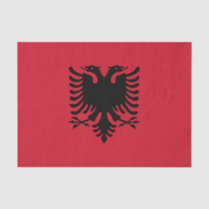 Seda Bandera del papel de los tejidos de Albania