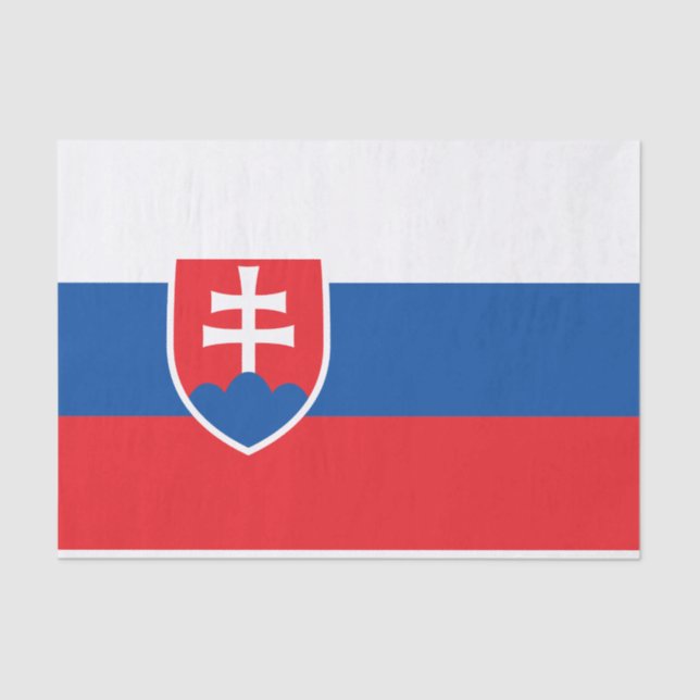 Seda Bandera del papel de tejidos de Eslovaquia (Anverso)