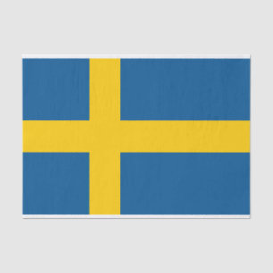 Seda Bandera del papel de tejidos de Suecia