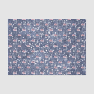 Seda Bandera estadounidense Aglow, papel de tejido este