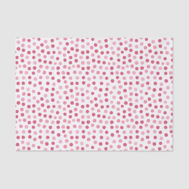 Seda Bebé Pink Cute polka pega papel de tejido (Anverso)