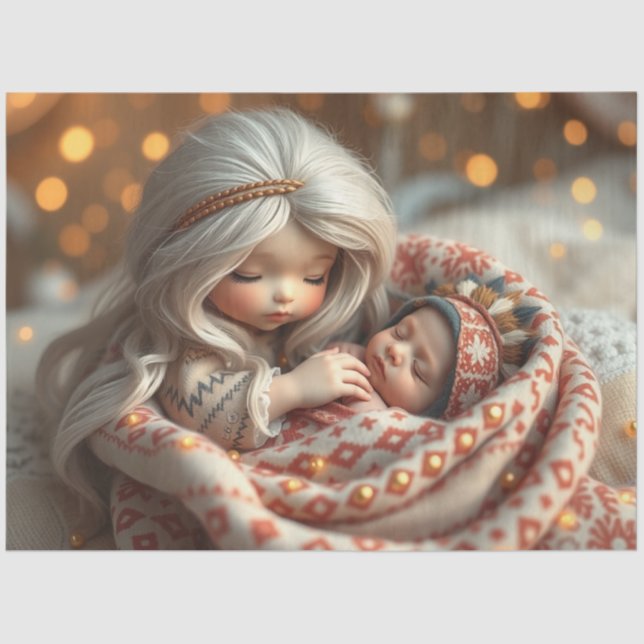 Seda Bello papel de té de hadas y bebés con fantasía (Anverso)