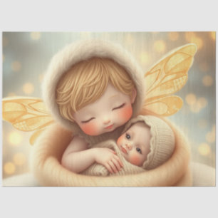 Seda Bello papel de té de hadas y bebés con fantasía