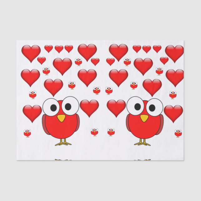 Seda Besos decorativos de papel tisular valentinas (Anverso)