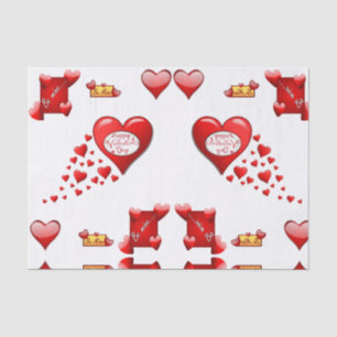 Seda Besos decorativos de papel tisular valentinas