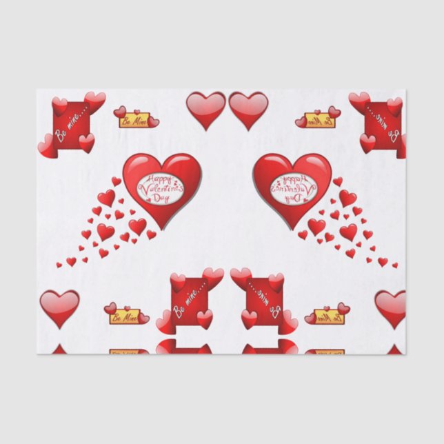 Seda Besos decorativos de papel tisular valentinas (Anverso)