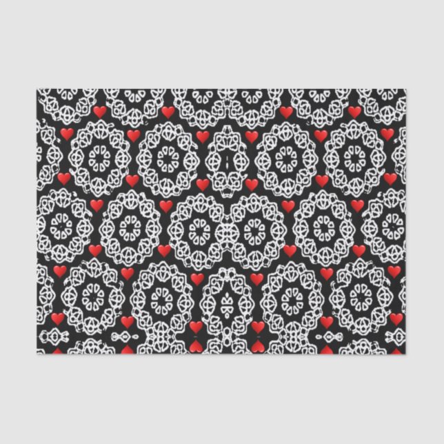Seda Besos decorativos de papel tisular valentinas (Anverso)