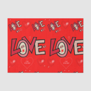 Seda Besos decorativos de papel tisular valentinas