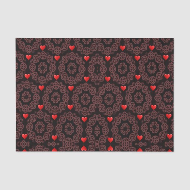 Seda Besos decorativos de papel tisular valentinas (Anverso)