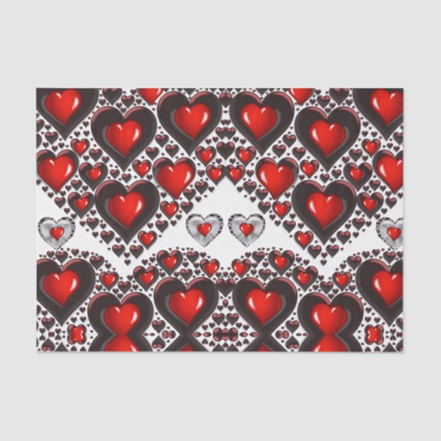 Seda Besos decorativos de papel tisular valentinas (Anverso)
