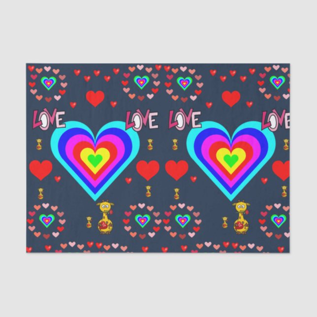 Seda Besos decorativos de papel tisular valentinas (Anverso)