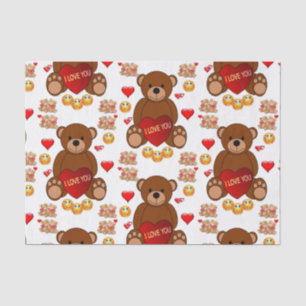 Seda Besos decorativos de papel tisular valentinas