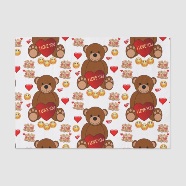 Seda Besos decorativos de papel tisular valentinas (Anverso)