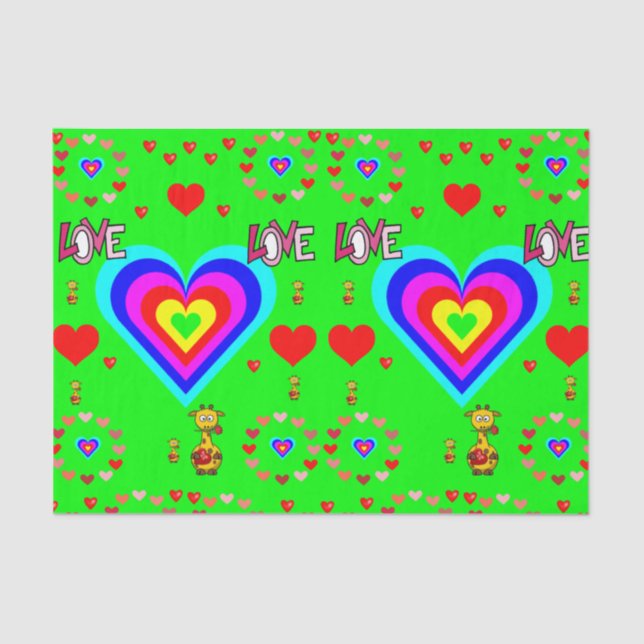 Seda Besos decorativos de papel tisular valentinas (Anverso)