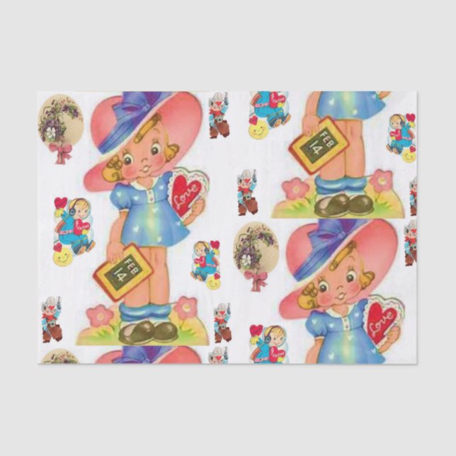 Seda Besos decorativos de papel tisular valentinas (Anverso)