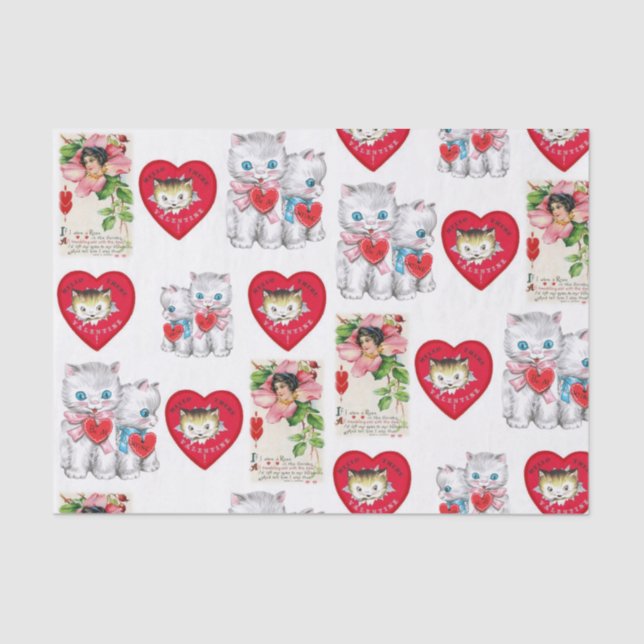 Seda Besos decorativos de papel tisular valentinas (Anverso)