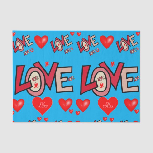 Seda Besos decorativos de papel tisular valentinas (Anverso)