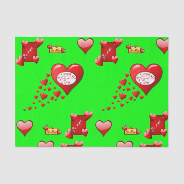 Seda Besos decorativos de papel tisular valentinas (Anverso)