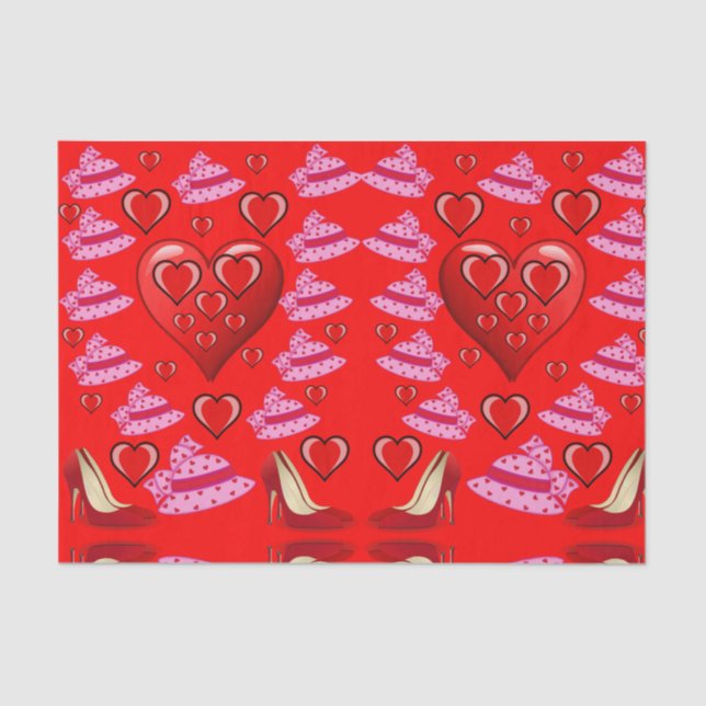 Seda Besos decorativos de papel tisular valentinas (Anverso)