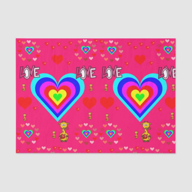 Seda Besos decorativos de papel tisular valentinas (Anverso)