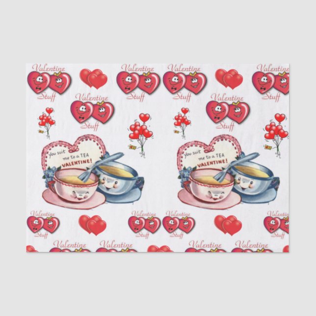 Seda Besos decorativos de papel tisular valentinas (Anverso)