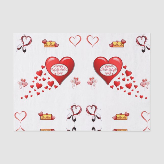 Seda Besos decorativos de papel tisular valentinas (Anverso)