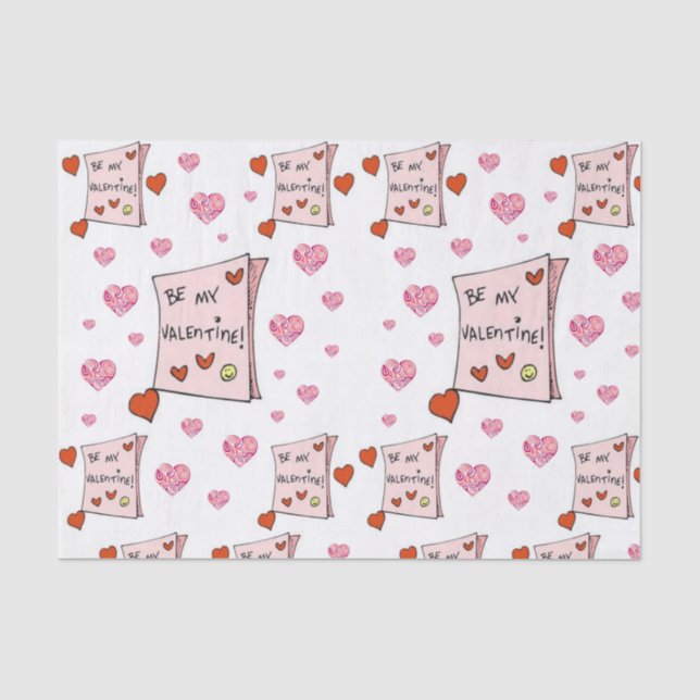 Seda Besos decorativos de papel tisular valentinas (Anverso)