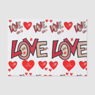 Seda Besos decorativos de papel tisular valentinas