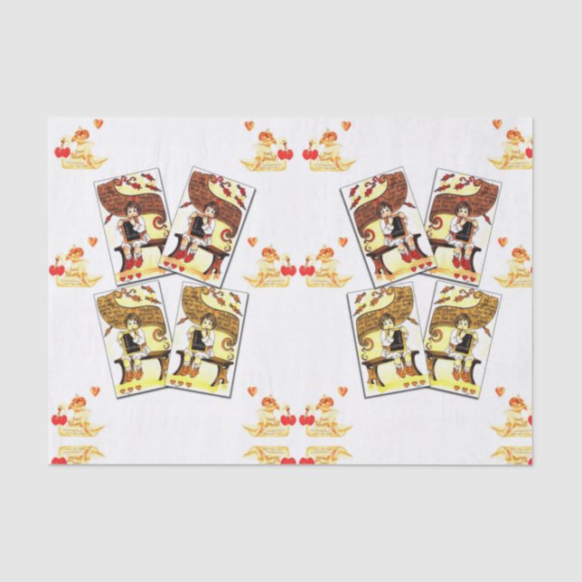 Seda Besos decorativos de papel tisular valentinas (Anverso)
