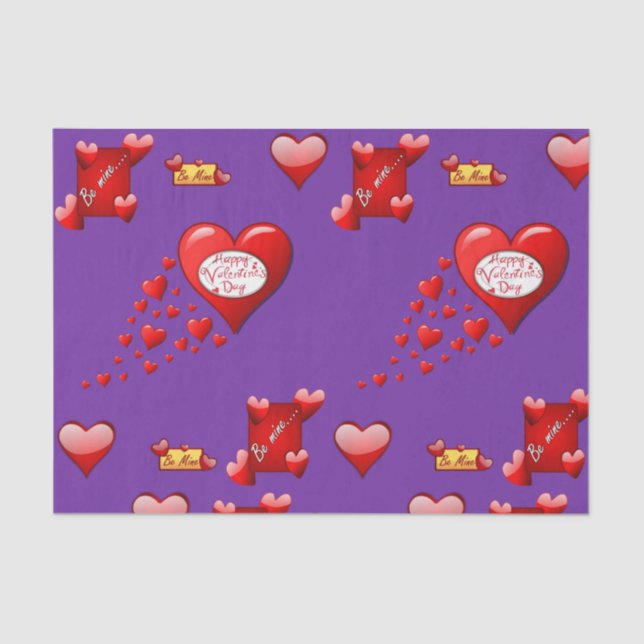 Seda Besos decorativos de papel tisular valentinas (Anverso)