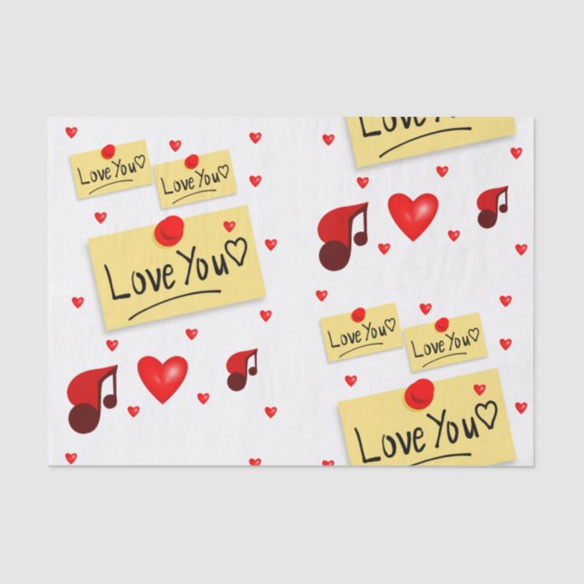 Seda Besos decorativos de papel tisular valentinas (Anverso)