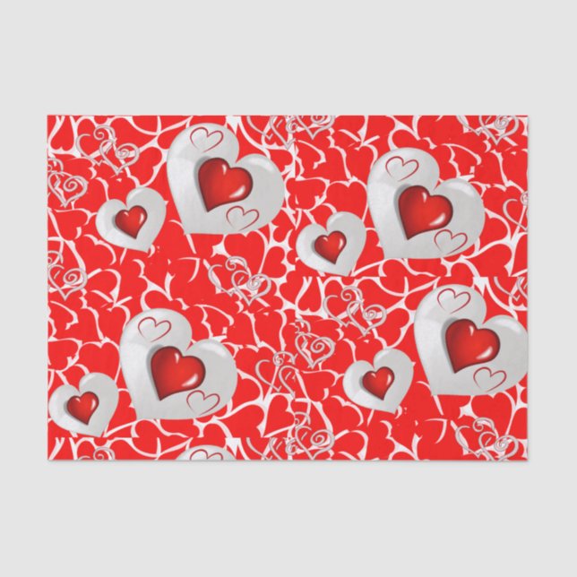 Seda Besos decorativos de papel tisular valentinas (Anverso)