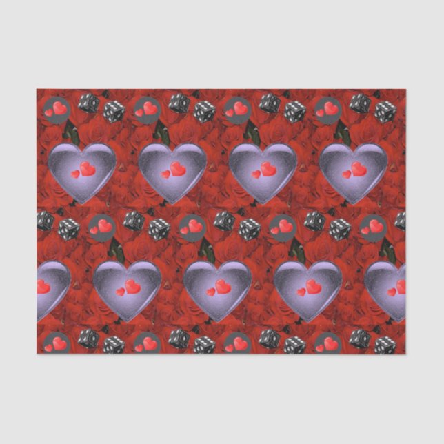 Seda Besos decorativos de papel tisular valentinas (Anverso)