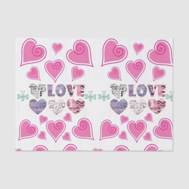 Seda Besos decorativos de papel tisular valentinas (Anverso)
