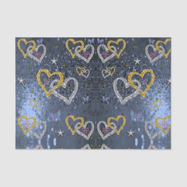 Seda Besos decorativos de papel tisular valentinas (Anverso)