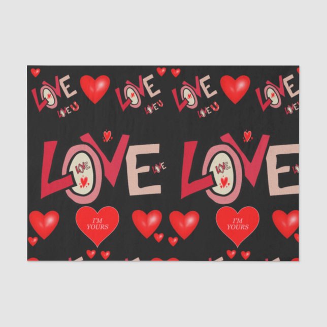 Seda Besos decorativos de papel tisular valentinas (Anverso)