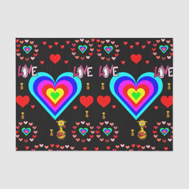 Seda Besos decorativos de papel tisular valentinas (Anverso)