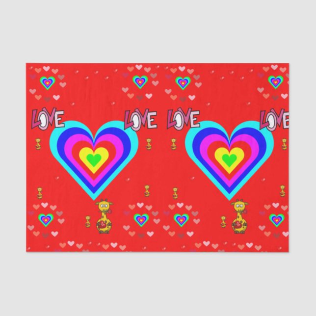 Seda Besos decorativos de papel tisular valentinas (Anverso)