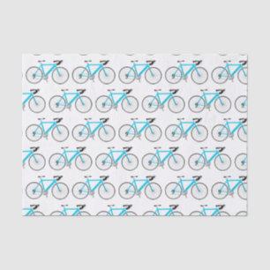 Seda Bicicleta Aqua en papel de tejidos blancos